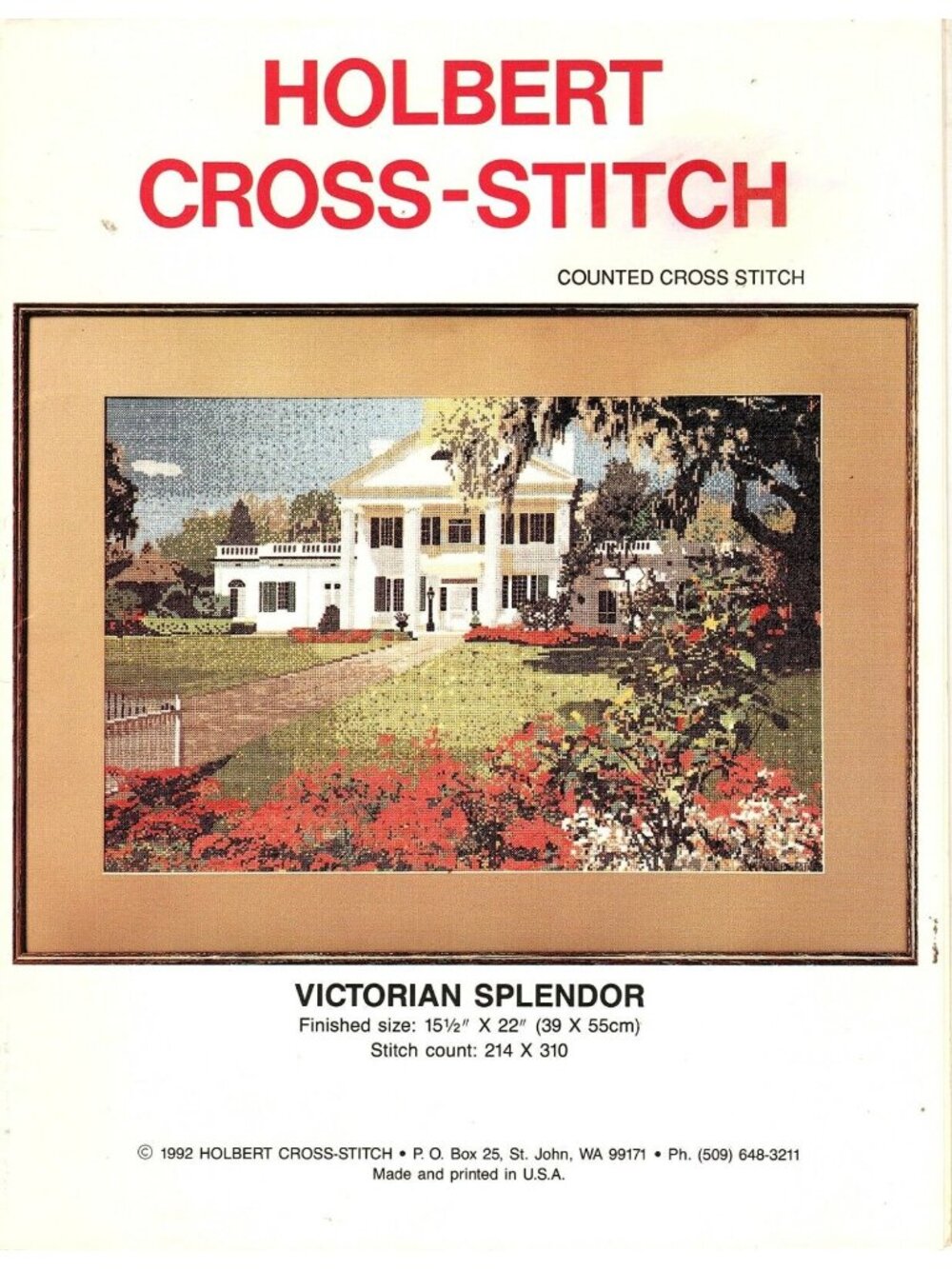 Victorian Splendor Vintage Counted Cross Stitch Pattern Leaflet 1992